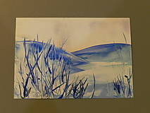 Obrazy - Obrázok - Maľované žehličkou - modrá zima - 7474161_