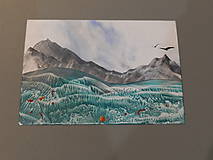 Obrazy - Obrázok - Maľované žehličkou - hory - 7474189_