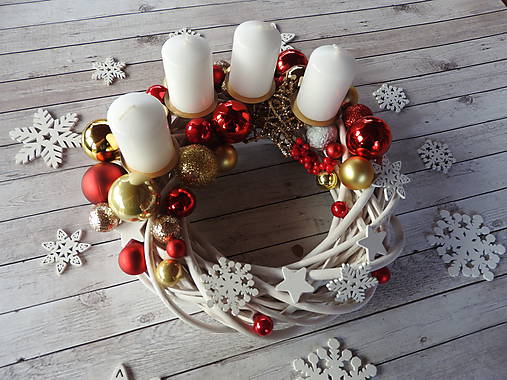  - Adventný prútený venček - 7473313_