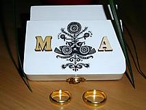 Prstene - krabička na svadobné prstienky 2 - 7476812_