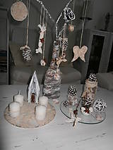 Dekorácie - Kostolík na minimalistický,alebo shabby chic adventný venček... - 7484771_