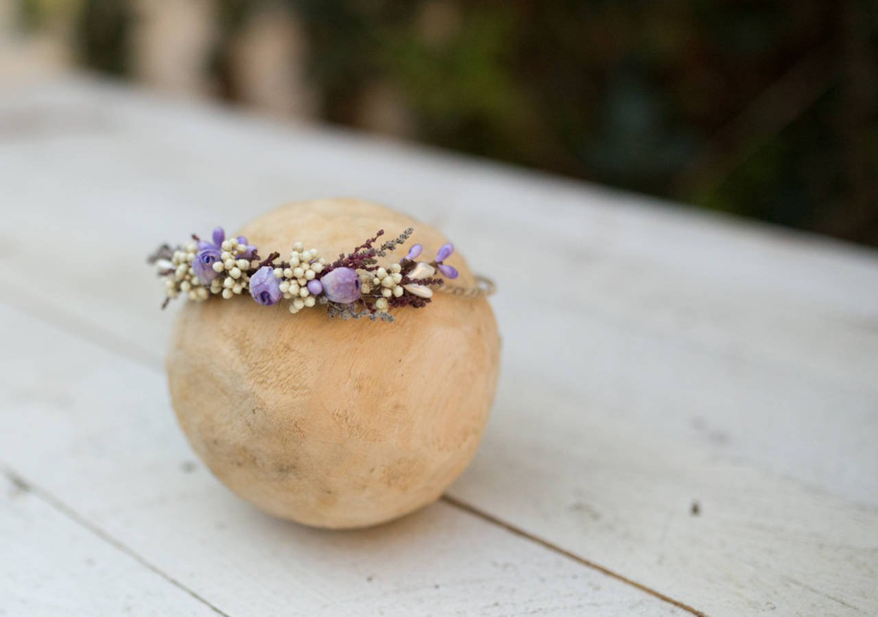 Newborn venček "čas rozprávok" - fialový