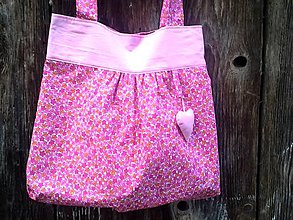 Veľké tašky - kvetinová taška - ružová - 7484508_