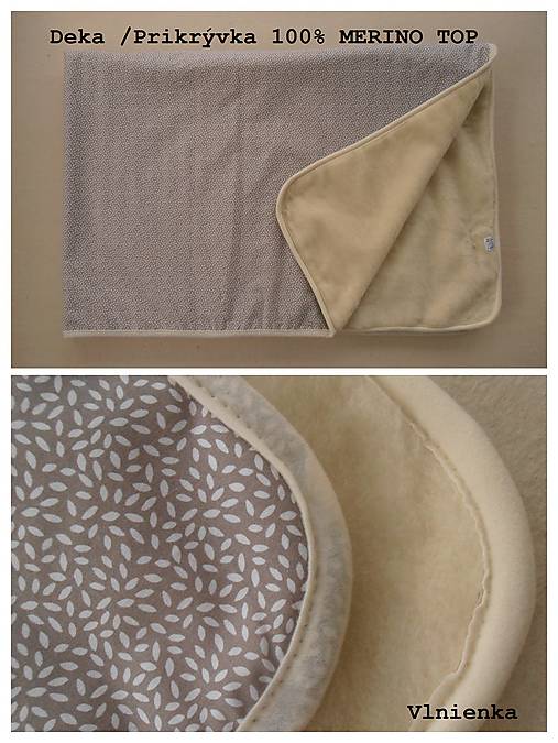 Úžitkový textil - Vlnená deka 100% ovčie rúno MERINO TOP super wash - 7490557_