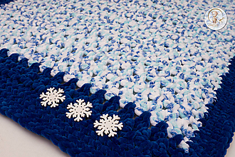 Detský textil - Háčkovaná detská deka Winter - 7489049_
