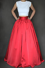 Sukne - Spoločenská zbieraná sukňa s vlečkou rôzne farby - 7486772_