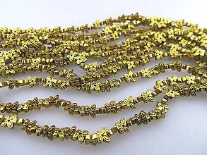 Minerály - hematit korálky, motýle zlaté z hematitu - 7492555_