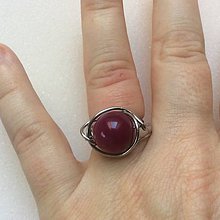 Prstene - prsteň s fialovým achátom - 7496191_
