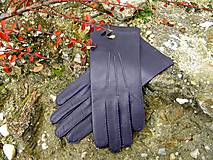 Rukavice - Fialové dámské kožené rukavice s čistým hedvábím - ručně šité - celoroční - 7497946_