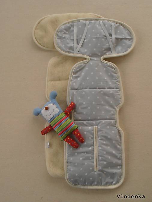 Detský textil - Podložka do autosedačky 9-18 kg 100% Merino proti poteniu a prechladnutiu - 7510369_
