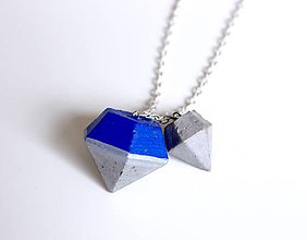 Náhrdelníky - Betónové diamanty duo - 7505569_