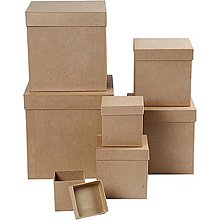 Polotovary - Papierová krabica Štvorec, kocka 18x18x18 cm - 7513810_
