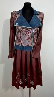 Sukne - Kožená sukňa Zľava 50% - 7510441_