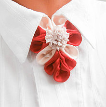 Náhrdelníky - Elegancia a la Chanel - červený vintage náhrdelník - 7516003_