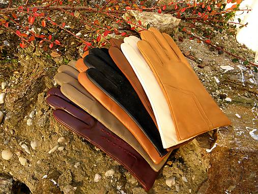  - Výprodej dámských kožených rukavic - různé barvy - 7516311_