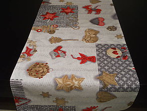 Úžitkový textil - Štóla - Vianočné dekorácie červené I - 7519213_