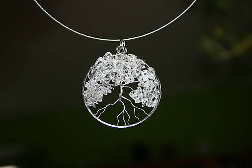 Náhrdelníky - Amulet KŘIŠŤÁLOVÝ STROM ŽIVOTA - II. - 7524417_