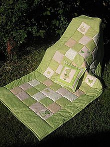 Úžitkový textil - zelená dievčenská deka - 7524330_