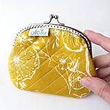Peňaženky - Peňaženka Žltožltá kvetovaná - 7524386_