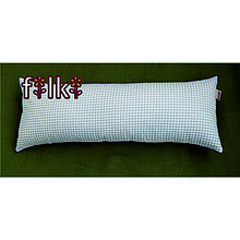 Úžitkový textil - FILKI šupkový vankúš na spanie 55 cm (bielo-béžové káro šírka 20 cm) - 7521504_