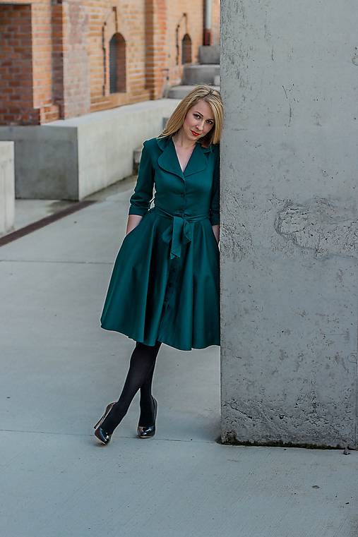 Šaty - Smaragdové MILA, objednávka - 7530822_