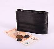Peňaženky - Pánská peněženka black z bezpečnostních pásů - 7530543_