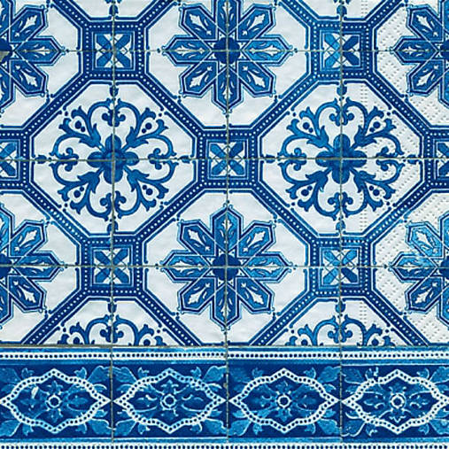  - Servítka "Blue tiles" - 7527840_