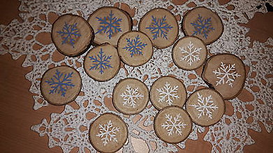 Dekorácie - Vianočné drevené peniažky Snehová kráľovna - 7535462_