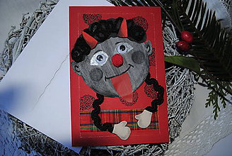 Papiernictvo - Vianočná pohľadnica Čertík... - 7537972_