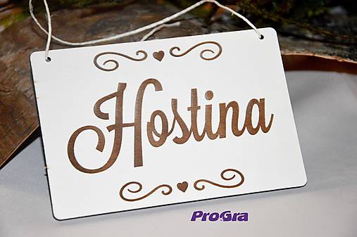 Tabuľky - Hostina - biela tabuľka - 7541467_