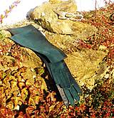 Rukavice - Petrolejové dámské kožené rukavice s hedvábnou podšívkou - dlouhé - 7541377_