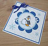 Papiernictvo - Tučniačik - vianočná pohľadnica - 7545942_