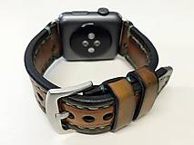 Náramky - Kožený remienok pre apple hodinky, Apple watch remienok 42mm - 7543696_