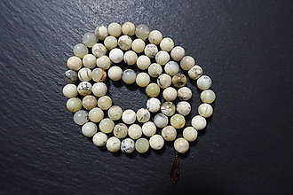 Minerály - Opál africký biely 6mm - 7542378_