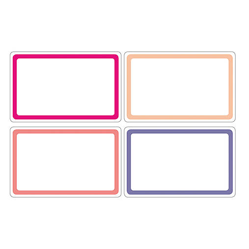 Papier - Samolepky popisovacie obdĺžnikové - 16 kusov - 7549207_