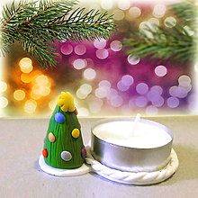 Svietidlá - Svietnik vianočný stromček (farebný NA ZÁKAZKU) - 7555872_