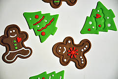  - Perníčky a stromčeky (jedlé ozdoby na vianočné pečenie) 6 ks - 7559651_