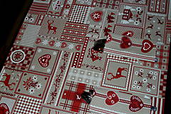 Textil - Látka Patchwork červený - 7563338_
