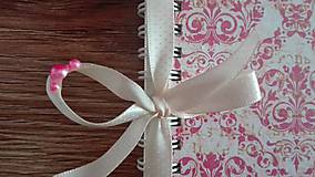 Papiernictvo - Ružový zápisník / svadobný plánovač / fotoalbum - 7563846_
