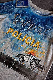 Detské oblečenie - policajné tričko - 7569285_