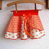 Detské oblečenie - Sukýnka kolová pomerančová č.1 - 7567118_