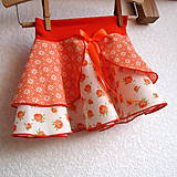 Detské oblečenie - Sukýnka kolová pomerančová č.1 - 7567121_