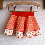 Detské oblečenie - Sukýnka kolová pomerančová č.1 - 7567127_