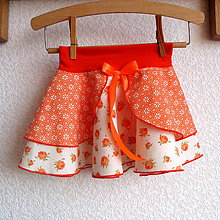 Detské oblečenie - Sukýnka kolová pomerančová č.1 - 7567118_