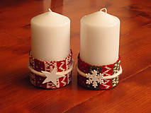 Sviečky - Vianočné sviečky v škandinávskom štýle - 7570700_