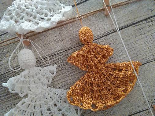 Dekorácie - dekorácia na vešanie -anjelik - 7573193_