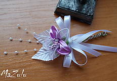 Svadobné pierka - svadobné pierko fialové - 7574939_