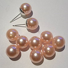 Korálky - Bezdierkové vosk.perly 10mm-1ks (ružová veľmi svetlá) - 7588513_