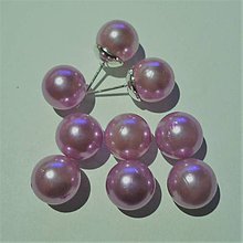 Korálky - Bezdierkové vosk.perly 10mm-1ks (fialová lila) - 7588541_
