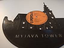 Hodiny - Myjava - veža Ev.kostola - vinyl clocks (vinylové hodiny) - 7590110_
